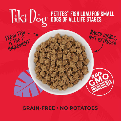 Tiki Dog Born Carnivore for Dogs, Savory Fish, Peas & Lentils Recipe, Grain Free Baked Kibble, 10 lbs Bag for Adult