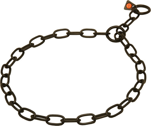 Herm Sprenger Black Stainless Steel Medium Link Chain Collar - 3.0 mm x 22 inches