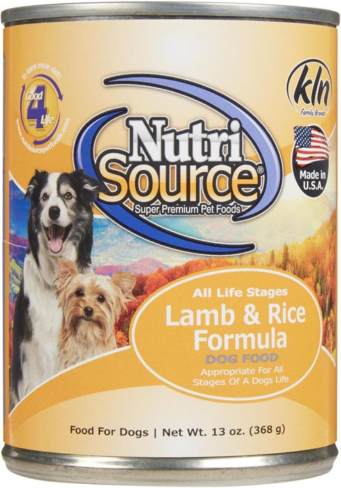 Tuffy Nutrisource Canned Dog Food, Lamb And Rice, 12-Pack, 13-Ounce