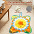 Kandishiex 23.62 23.62 inch Snuffle Mat for Dogs Cats Rabbits, Plush Fabric Flower Shape Slow Eating Mat with Anti-Slip