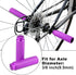X AUTOHAUX Pair Aluminum Alloy Rear Foot Pegs, Universal Purple Footrests for BMX MTB Bike Fit 3/8 Inch Axles