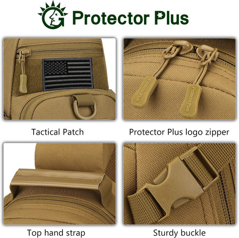 Packs Backpack Protector Plus Tactical Sling Bag Military MOLLE Crossbody Chest Shoulder (Patch Included)
