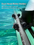 Kayak Paddle Holder, Dual Head Kayak Track Mount Accessories for Fishing, Offset Paddle Holder for Kayaking