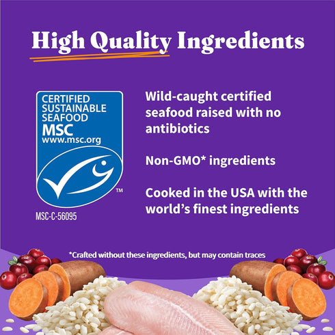 Halo Holistic Dry Cat Food, Wild-caught Whitefish Recipe for Sensitive Stomach Support, 3-lb Bag
