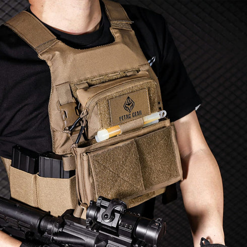PETAC GEAR Tactical Molle Admin Pouch, Small Organizer Pocket for Tactical Vest, EDC Gun Belt, Molle Platform