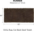 Furhaven 60" x 30" Highly Absorbent Runner Door Mat for Muddy Paws, 100% Washable Chenille Shammy Rug - Brown,