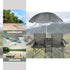 ROHUMTY YILI Double Folding Camping Chairs, Portable Camping Chairs w/Removable Umbrella Mini Table Cooler Bag, Outdoor