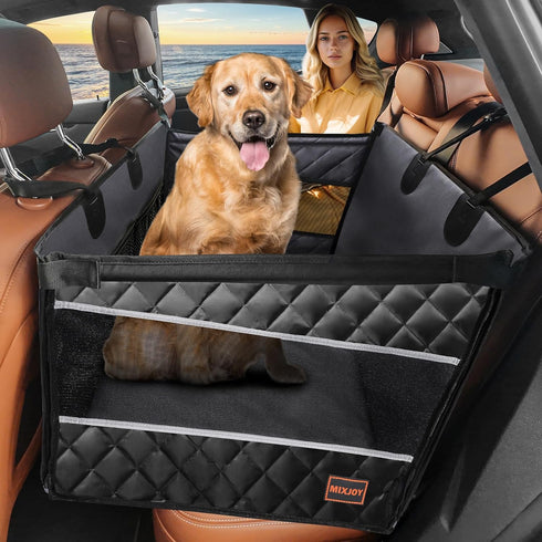 MIXJOY Dog Car Seat for Large Medium Dogs, Back Seat Extender for