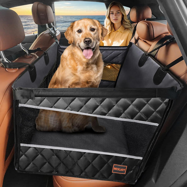 MIXJOY Dog Car Seat for Large Medium Dogs, Back Seat Extender for