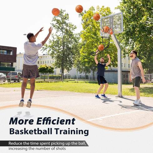 180 3 18" GADFISH Basketball Rebounder, Rotatable Basketball Return Attachment with Stable Large Hooks, Heavy Duty