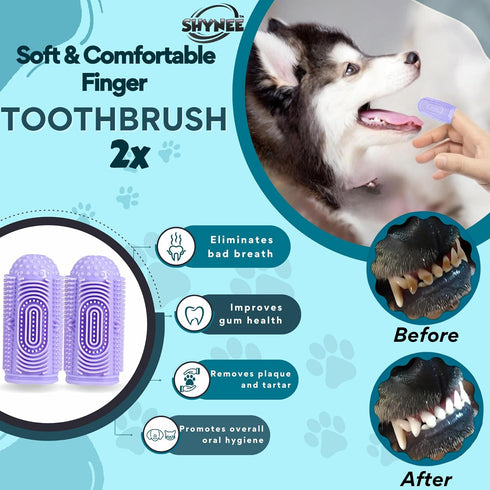 SHYNEE 8PCs 2X Dog Grooming Kit - Dog Shampoo Brush | Washing Gloves | Adjustable Dog Bath Brush | Dog Paw Cleaner |