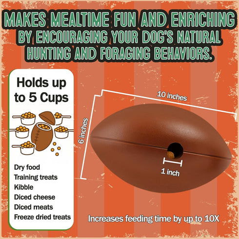 Boundless Hound 5C Food Puzzle Feeder for Large or Medium Dogs, Mentally Stimulating Enrichment Toy, Made in USA