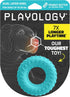 Playology Durable Dog Toys Dual Layer Ring Chew Toy, Peanut Butter Scented Blue Toy for Medium Dogs