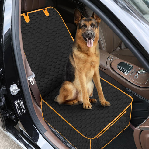 2 Pack CoverBlack45"X 21"2pack Dog Front Seat Covers for Car,Pet Front Car Seat Cover,Scratch-Proof Pet Seat Cover