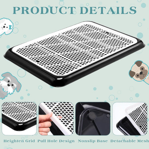 2 Mifoci Pcs Dog Pee Pad Holder Potty Tray Portable Dog Litter Box Toilet Training for Small Medium Large Pet Puppy