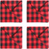 Bememo 4 Pack Christmas Dog Bandanas, Classic Buffalo Plaid Pet Bandana Scarfs for Small Medium Large Pets