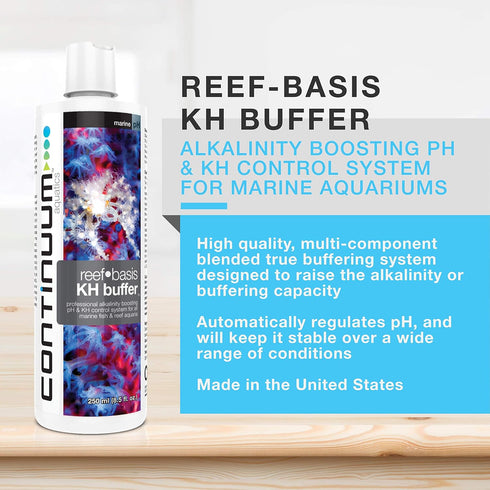Continuum Aquatics Reef Basis KH Buffer, Professional Alkalinity Boosting Powder for Marine Aquariums