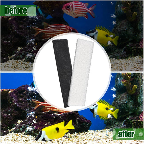 Pangda 12 U4 Pcs Carbon Filter Foam Pads and Foam Filters Compatible with Range of Internal Underwater Sponge Aquarium