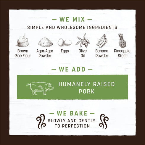 3 Count Pack Earth Animal No Hide Chews - Long Lasting Rawhide Free Medium Dog Chews Rolls, Pork - Value