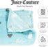 Juicy Couture Turquoise Blue Dog Blanket - Plush Throw, Lightweight, Machine Washable, for Small Medium & Large Pets