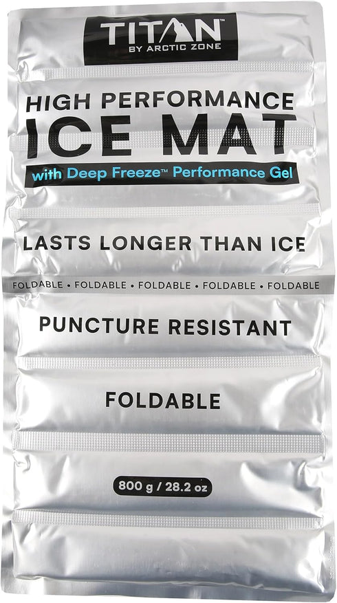 Titan by Arctic Zone Pack 10-Piece Set Frozen 8 High Performance Ice Combo, with Deep Freeze Gel, Multiple Sizes, Stays