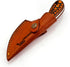 Predator Hunter Handmade Damascus Knife with Leather Sheath, EDC 7” Fixed Blade Bushcraft Knife