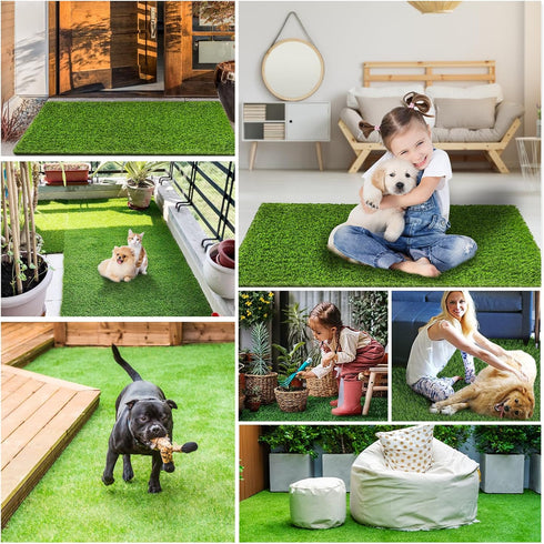 FezepYmaz 26x51'' (26"x51") Artificial Grass, Dog Pee Pads, Professional Dog Potty Training Rug, Grass Mat