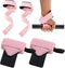 WTYPOPK Wrist Straps for Weightlifting, 2 Pair Gym Pink Lifting Straps with Neoprene