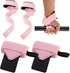 WTYPOPK Wrist Straps for Weightlifting, 2 Pair Gym Pink Lifting Straps with Neoprene