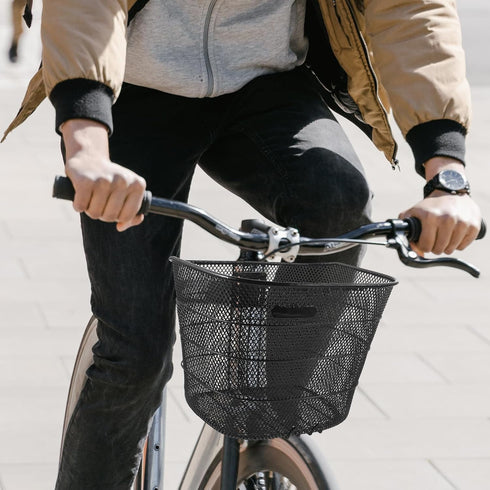 IMIKEYA Metal Wire Bike Basket Front Cargo Large Capacity Metal Storage Basket for Vegetable and Daily Use Outdoor