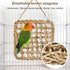 SMICEM 2Pcs 2 Sizes29.53x6.89 &7.48x7.48 Inches Natural Sea Grass Parrot Mat - Foraging Chew Wall Toy with Climbing