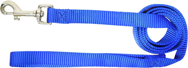 Hamilton Single Thick Deluxe Nylon Lead with Swivel Snap, 5/8-Inch by 6-Feet, Blue