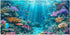 Underwater Aquarium Background, Ocean Floor Coral Reef, Polyester Fish Tank Background with 6 EVA Double-Sided Tapes