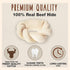 Cadet Premium Grade Beef Hide for Dogs, 5 Inch, Long Lasting Rawhide Donut Bone, Single Ingredient