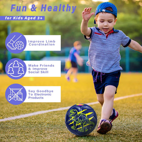 Size 3 Soccer Ball for Boys Ages 3-8, Indoor Outdoor Sports Recreation Ball for Toddlers, Christmas Birthday Gift