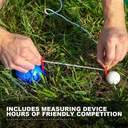 Set 8 Bocce Ball Regulation Size and Weight for Professional Tournament, Backyard, Beach, Lawn Game with Resin Bocci