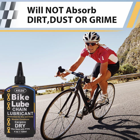 120 ml Keze Dry Bike Chain Lube MTB Mountain Bicycle Chain Oil Ceramic Bike Lube with PTFE Ebike Lubricant Against