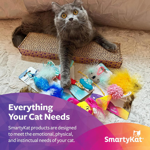 SmartyKat Catnip Toy, Compressed Catnip Ball for Indoor Cats & Kittens, Encourages Play, 5-Pack
