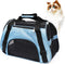 Pet Carrier Soft-Sided for Small Medium Cats & Dogs, Airline Approved up to 15 lbs, Blue (Small)