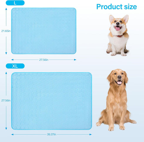 Cooling Mat for Large Dogs and Cats, Portable Pet Cooling Pad for Summer, Easy to Clean & Machine Washable (X-Large,