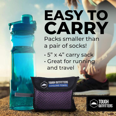 Tough Outdoors Cooling Towel, for Neck & Face, Ice Wrap & Sweat Rag for Camping, Gym, Yoga