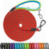 NTR 20FT Training Leash for Dogs, Nylon Rope with 2 Swivel Hooks, Soft Rubber Handle for Small Medium Large Dogs