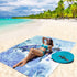 Water-resistant Beach Blanket, Sandproof Mat with Corner Pockets for Beach Festival, Picnic, Travel, Camping