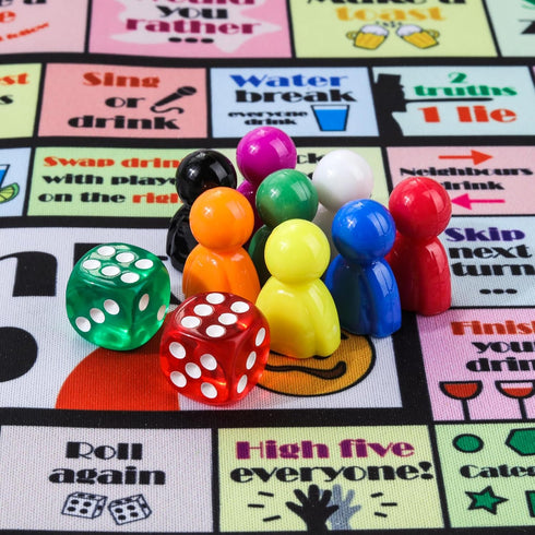 21+, 2-8 Fofeadm Drinking Board Games for Adults, Rubber Mat Drinking Board Game, Funny Party Interactive Drinking