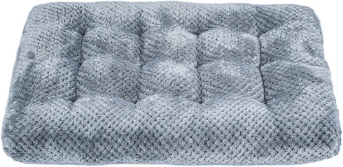 WONDER MIRACLE Fuzzy Deluxe Pet Beds, Super Plush Dog or Cat Beds, Machine Wash & Dryer Friendly (M-Grey, 22" x 30")