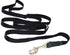 Adjustable Dog Leash 1/2" Wide Nylon 3ft-5ft Length with Leather Enforced Snap Small Black