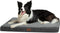 Bedsure Extra Large Dog Crate Bed - Big Orthopedic Waterproof Bed with Removable Cover for Large Dogs, Dark Grey