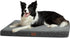 Bedsure Extra Large Dog Crate Bed - Big Orthopedic Waterproof Bed with Removable Cover for Large Dogs, Dark Grey