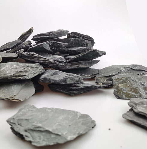 Natural Slate Rocks PH Neutral Stone Perfect Rocks for Aquariums, Landscaping Model,Tank Decoration,Amphibian Enclosures (3.5 LB, 3-5 inch)