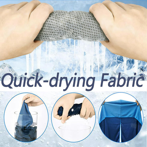 CLeemuziN Women Men Cooling Hoodie Towel Absorbent Quick-Drying Cooling for Hot Weather Neck-face Fitness Gym